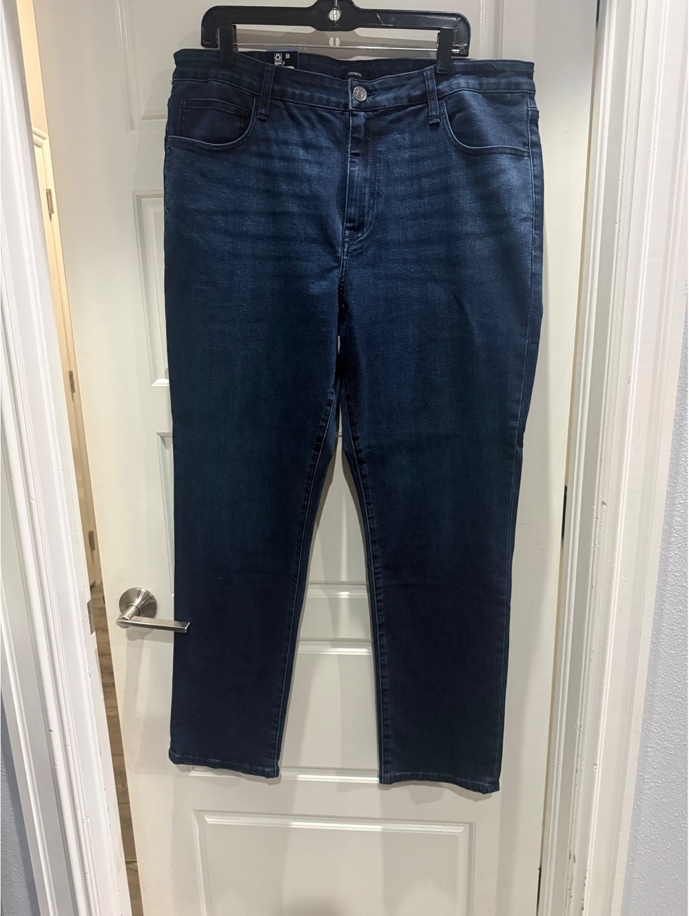 NWT Express Men's Dark Blue Stretch Jeans Size 38x32 New with Tags